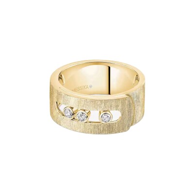 Bague Messika Move Noa ciselée en or jaune et diamant, grand modèle