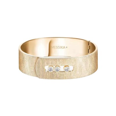Bracelet manchette Messika Move Noa GM Ciselé en or jaune et diamants