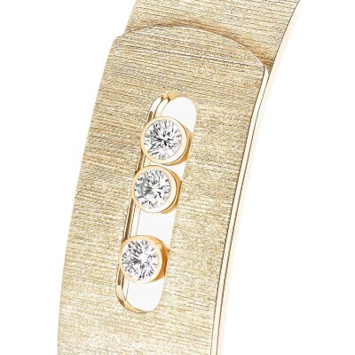 Bracelet manchette Messika Move Noa GM Ciselé en or jaune et diamants