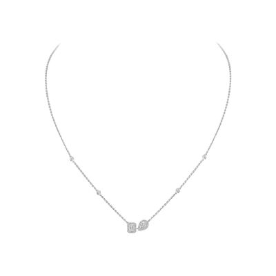 Collier Messika My Twin Toi & Moi en or blanc et diamants