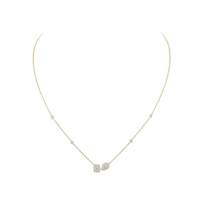Collier Messika My Twin Toi & Moi en orjaune et diamants