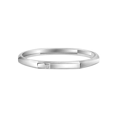 Messika Moderniste bracelet in white gold and diamonds, medium size