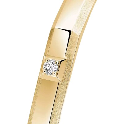 Bracelet Messika Moderniste en or jaune et diamant, moyen modèle
