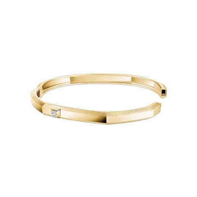 Bracelet Messika Moderniste en or jaune et diamant, moyen modèle