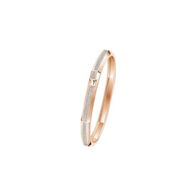 Messika Moderniste pavé bracelet in rose gold and diamonds, medium size