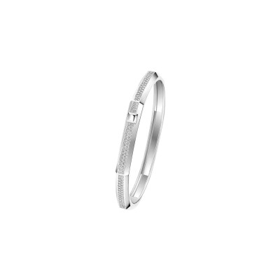 Bracelet Messika Moderniste pavé en or blanc et diamant, moyen modèle