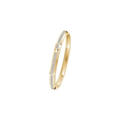 Messika Moderniste pavé bracelet in yellow gold and diamonds, medium size