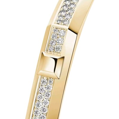Bracelet Messika Moderniste pavé en or jaune et diamant, moyen modèle