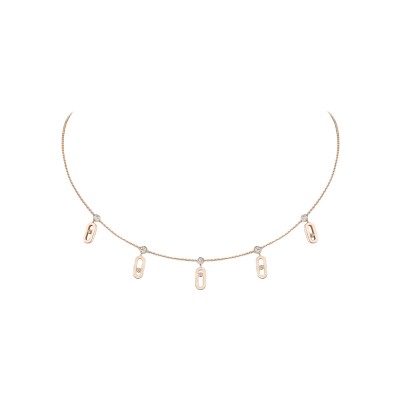 Collier choker Messika Move Uno en or rose et diamant