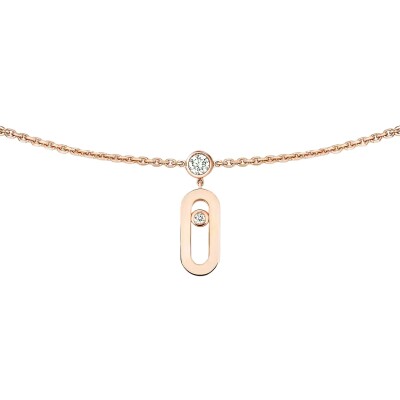 Collier choker Messika Move Uno en or rose et diamant