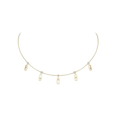Collier choker Messika Move Uno en or jaune et diamant