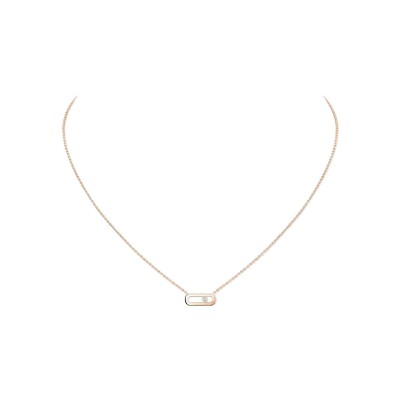 Collier Messika Move Uno en or rose et diamants