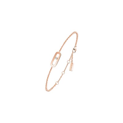 Bracelet Messika Move Uno en or rose et diamant