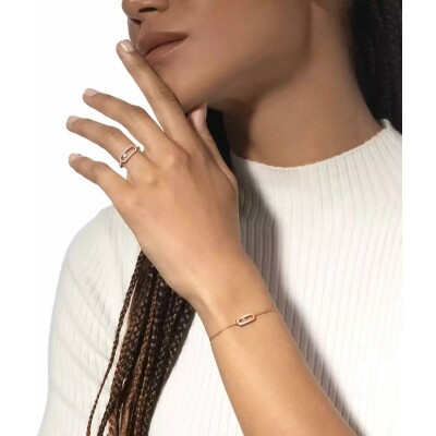 Bracelet Messika Move Uno en or rose et diamant