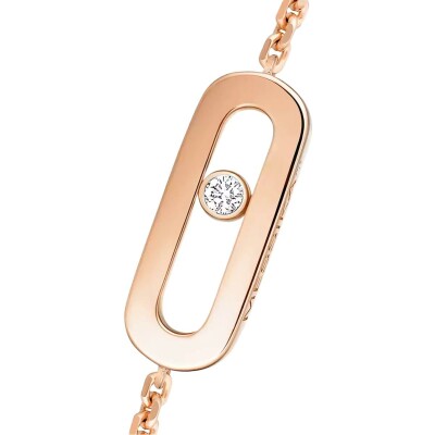 Bracelet Messika Move Uno en or rose et diamant