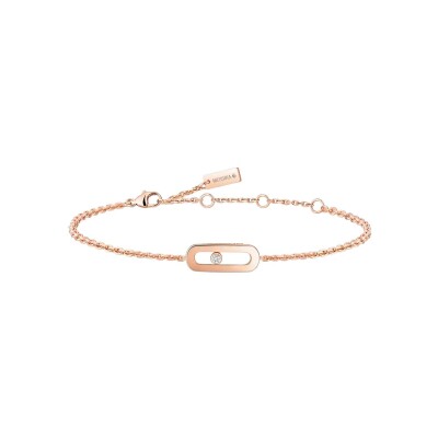 Bracelet Messika Move Uno en or rose et diamant