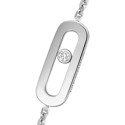 Bracelet Messika Move Uno en or blanc et diamants