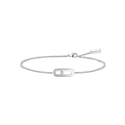 Bracelet Messika Move Uno en or blanc et diamants