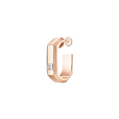 Messika Moderniste MM single hoop earring in rose gold and diamonds