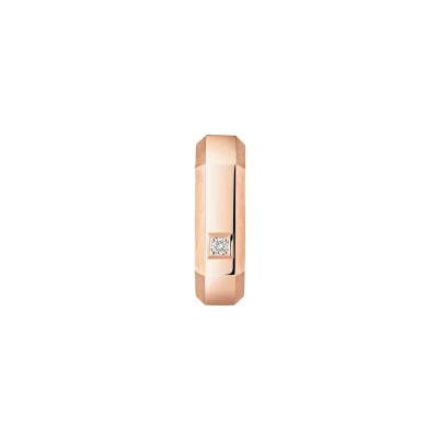 Messika Moderniste MM single hoop earring in rose gold and diamonds