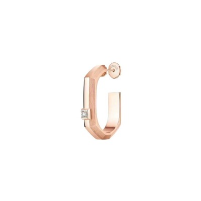 Mono boucle d'oreille Messika Moderniste en or rose et diamant, petit modèle
