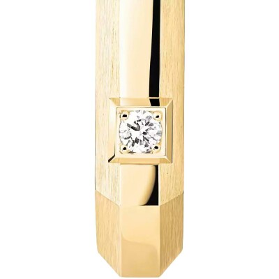 Mono boucle d'oreille créole Messika Moderniste PM en or jaune et diamants