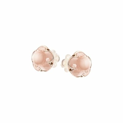 Boucles d'oreilles Pasquale Bruni Bon Ton en or rose et quartz roses