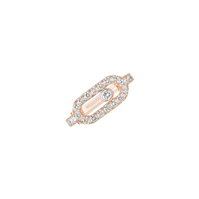 Earcuffs Messika Move Uno pavé en or rose et diamant
