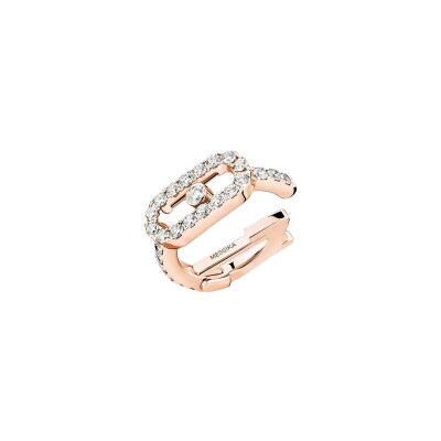 Earcuffs Messika Move Uno pavé en or rose et diamant