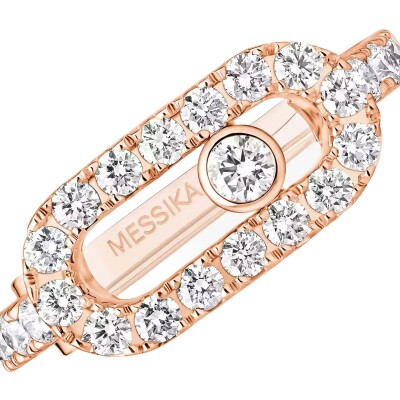 Earcuffs Messika Move Uno pavé en or rose et diamant