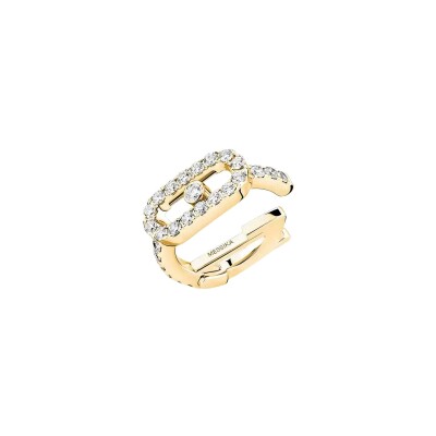 Earcuffs Messika Move Uno pavé en or jaune et diamant