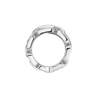 Bague trois rangs Messika Move Link trois rangs en or blanc et diamant