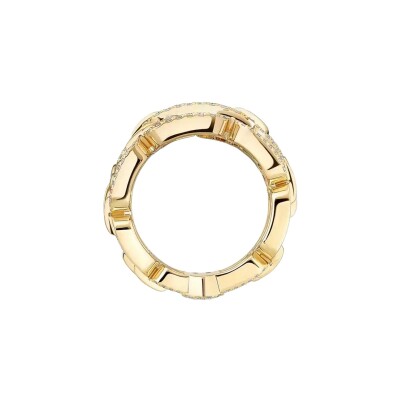 Bague trois rangs Messika Move Link trois rangs en or jaune et diamant