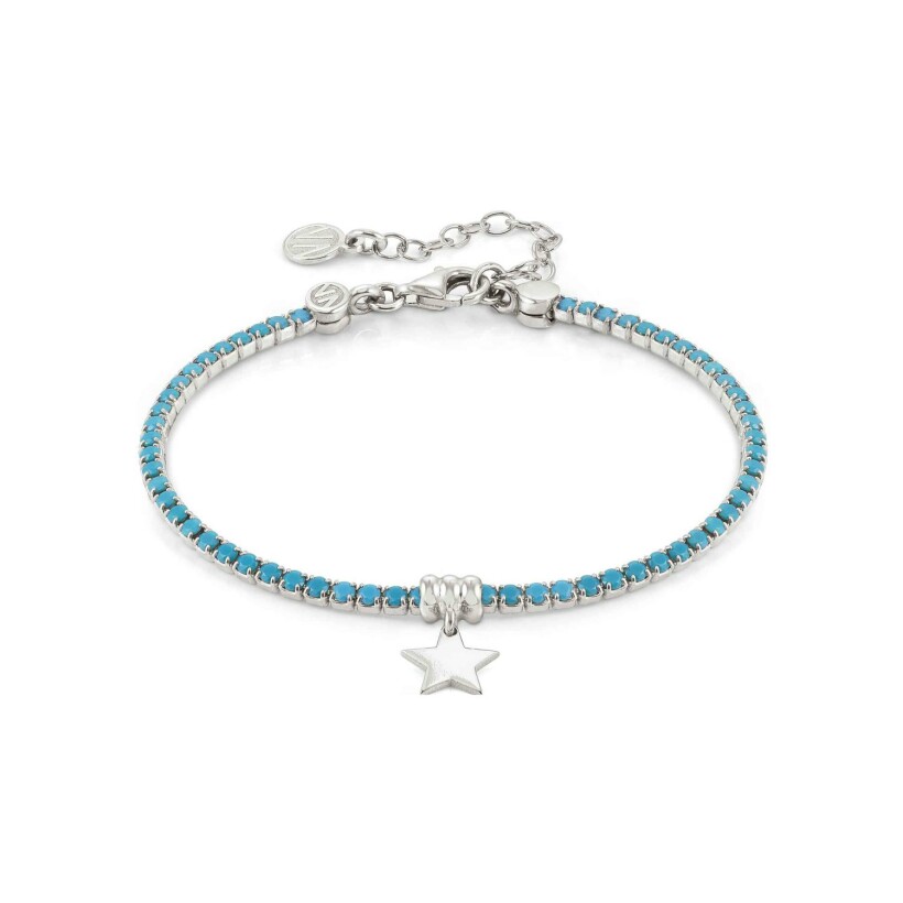 Bracelet Nomination Italy Chic & Charm en argent, turquoise et oxyde de zirconium