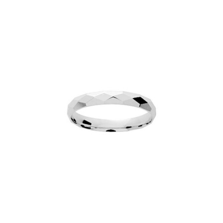 Alliance en or blanc, 3mm