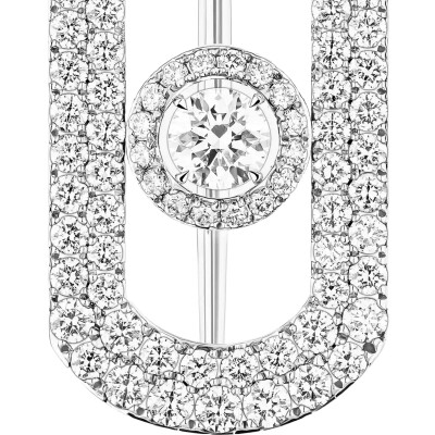 Broche Messika So Move pavée en or blanc et diamant