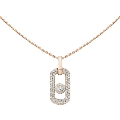 Collier Messika So Move pavé en or rose et diamant