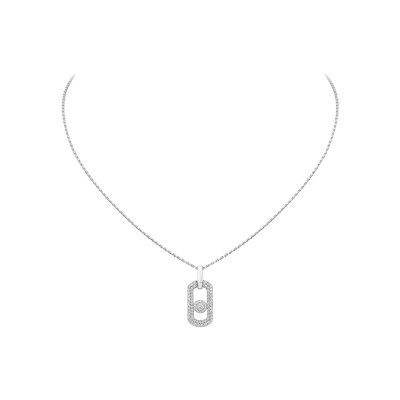 Collier Messika So Move pavé en or blanc et diamant