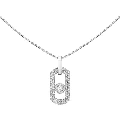 Collier Messika So Move pavé en or blanc et diamant