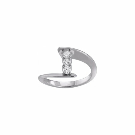 Bague Garel Envol en or blanc et diamants de 0.18ct