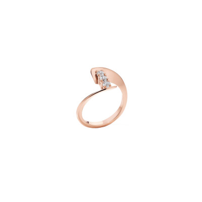 Bague Garel Envol en or rose et diamants