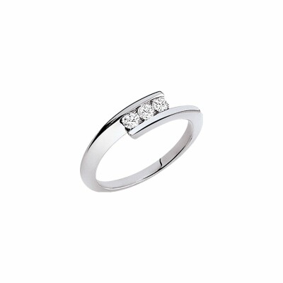 Alliance Garel Envol Duo en or blanc et diamants de 0.36ct