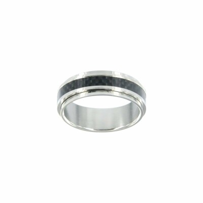 Bague Phebus en acier, taille 62