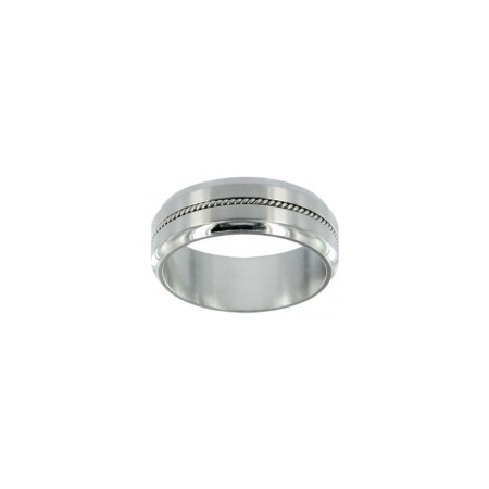 Bague Phebus en acier, taille 62