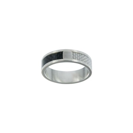 Bague Phebus en acier et carbone