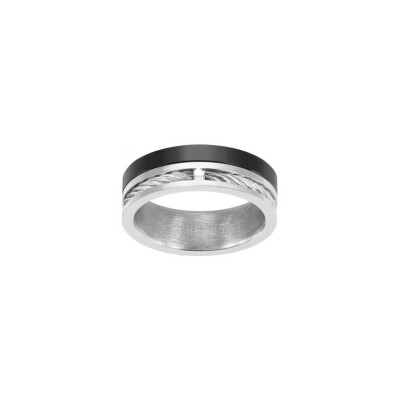 Bague Phebus en acier, taille 62