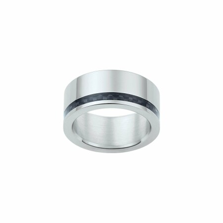 Bague Phebus en acier et carbone