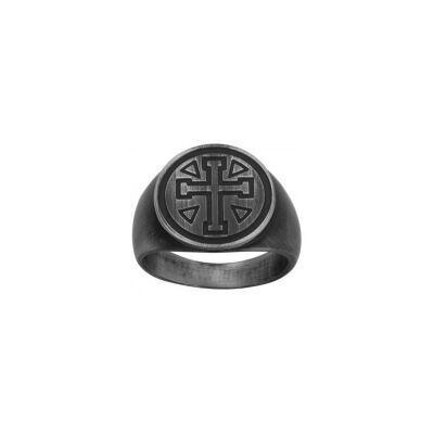 Bague Phebus en acier PVD, taille 60