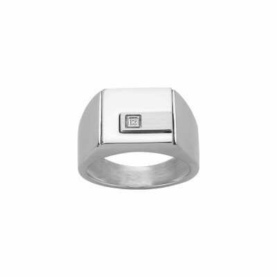 Bague Phebus en acier, taille 64