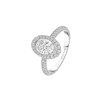 Bague solitaire Messika Divine Enigma solitaire en or blanc et diamant